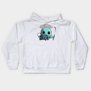 Cute ghost playing golf: The Hauntingly Skilled Ghost Golfer, Halloween Kids Hoodie